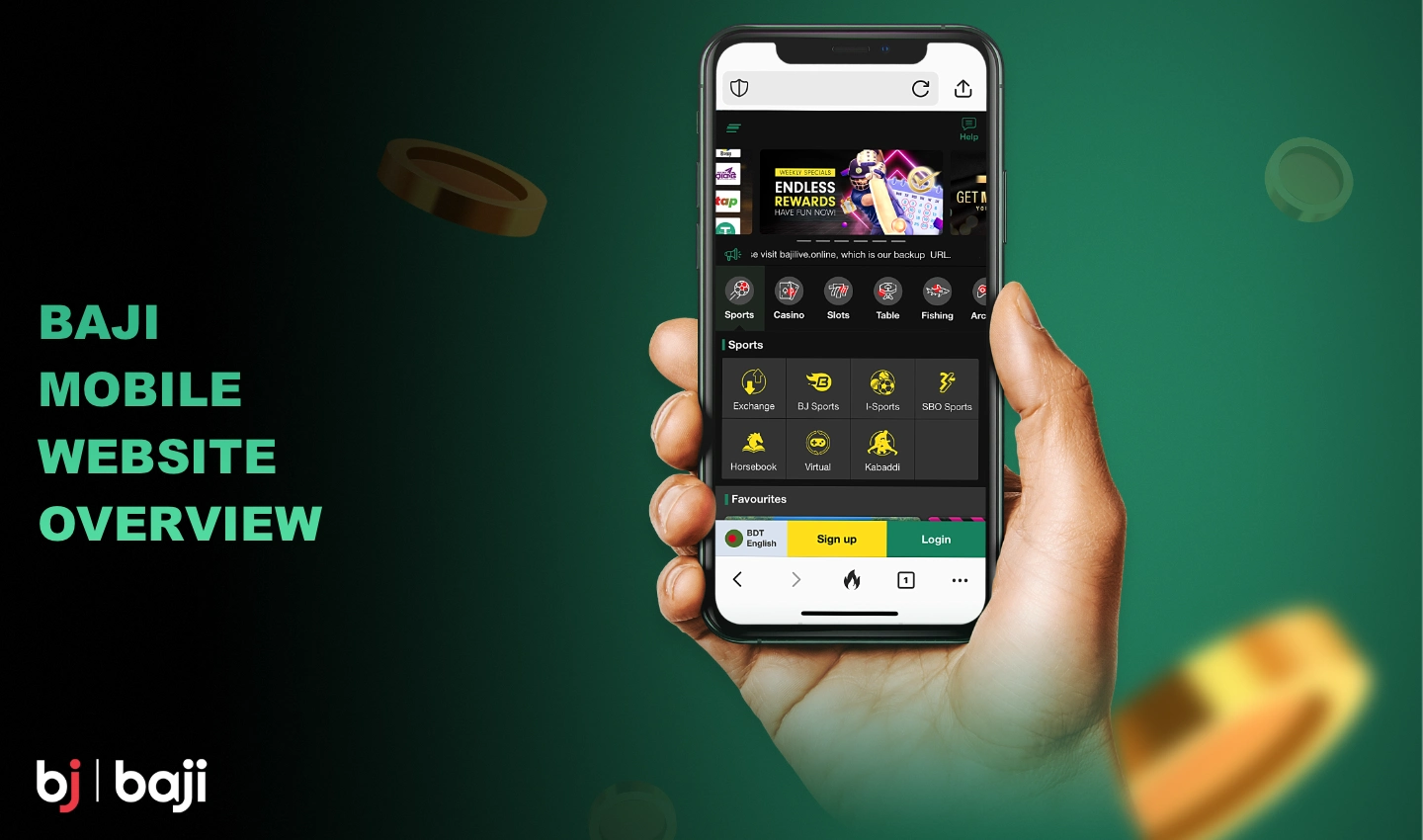 Baji का मोबाइल संस्करण उन उपयोगकर्ताओं के लिए बहुत अच्छा है जो किसी भी कारण से ऐप इंस्टॉल नहीं कर सकते हैं या नहीं करना चाहते हैं