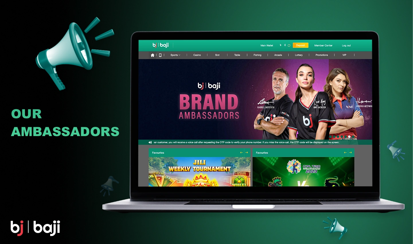 Baji এর অনেক বিখ্যাত রাষ্ট্রদূত আছে