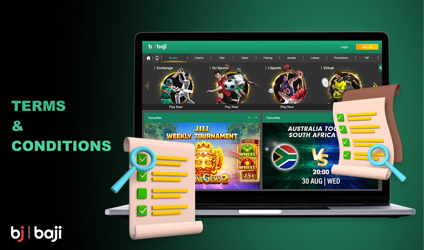 Baji کے ساتھ بات چیت کرنے سے پہلے، صارف کو پلیٹ فارم کی شرائط و ضوابط سیکھنے کی ضرورت ہے۔