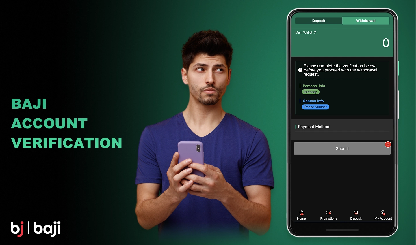 পরিচয় যাচাইকরণ এবং তহবিল উত্তোলনের জন্য Baji অ্যাকাউন্ট যাচাইকরণ প্রয়োজন