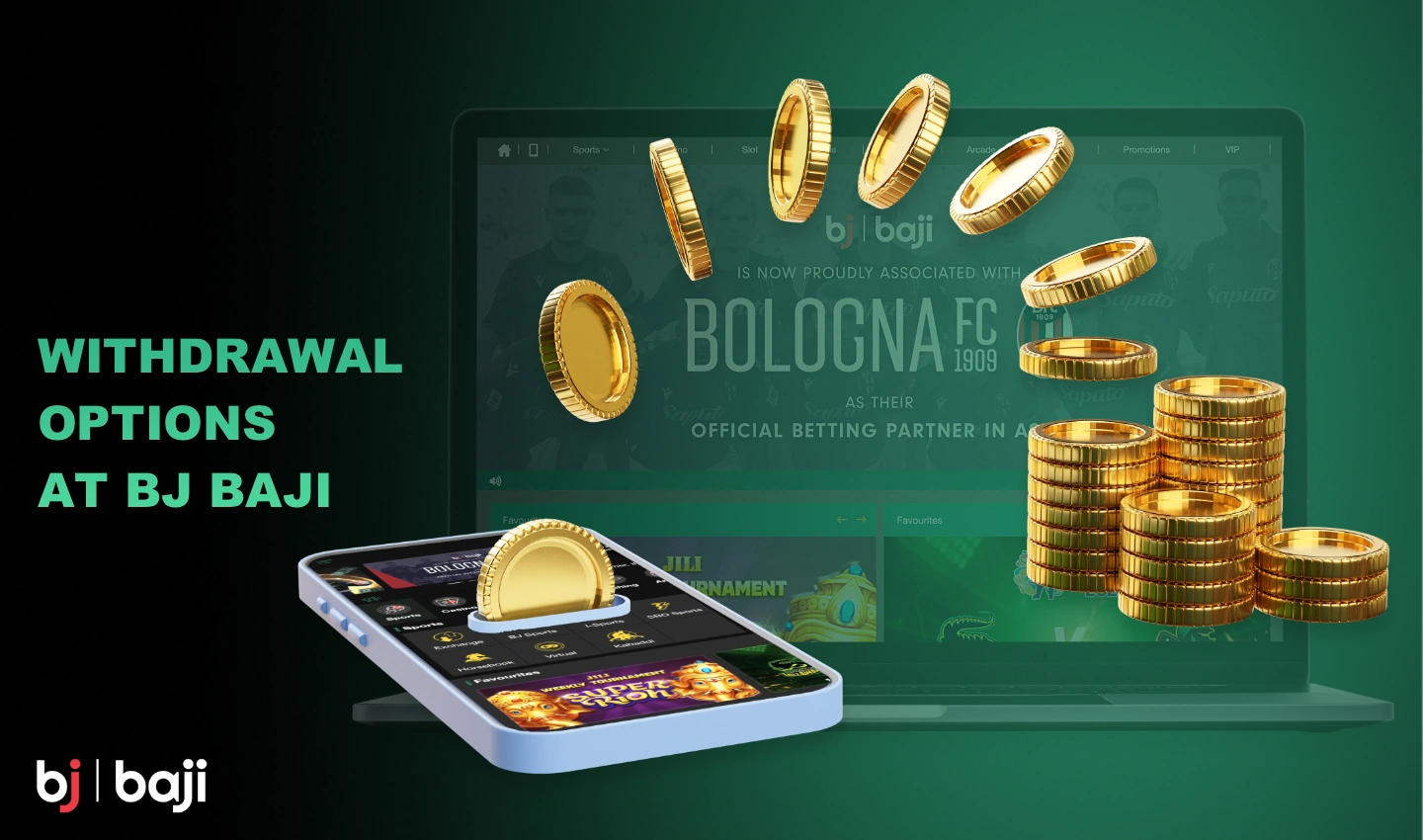 Baji-এ জনপ্রিয় পেমেন্ট সিস্টেম থেকে শুরু করে ক্রিপ্টোকারেন্সি পর্যন্ত বিভিন্ন প্রত্যাহারের বিকল্প পাওয়া যায়